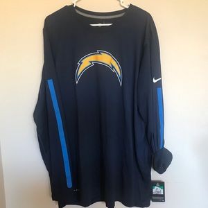 Nike. Dri fit. Chargers long sleeve